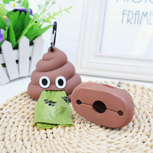 Dog Poop Bag Dispenser Funny Shape Holder Storage Box Waste Bag Deispenser Fits For Pet Leash Poop Bags SET