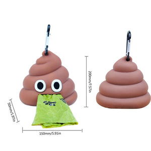 Dog Poop Bag Dispenser Funny Shape Holder Storage Box Waste Bag Deispenser Fits For Pet Leash Poop Bags SET