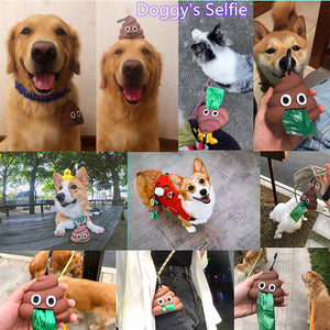 Dog Poop Bag Dispenser Funny Shape Holder Storage Box Waste Bag Deispenser Fits For Pet Leash Poop Bags SET