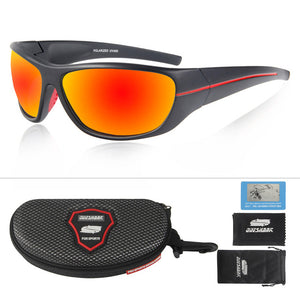 QUESHARK Professional TR90 Frame HD Polarized Sunglasses Pro Fishing Eyewear Glasses Hiking Running Golf Outdoor Sport Sunglass